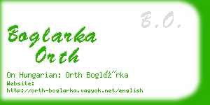 boglarka orth business card